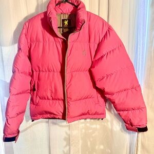 Browning For Her Coat Womens Small Pink Puffer Jacket Quilted Coat Jacket S